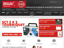 Tablet Screenshot of brauninternational.com